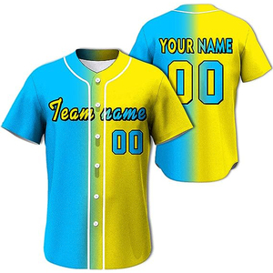 Maillot de baseball respirant et anti-humidité de haute qualité avec logo personnalisé, styles à deux boutons, manches courtes, pour hommes et femmes, softball - Product Image 3