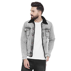 2024 Factory Wholesale Men's Denim <b>Jacket</b> Quality Plain Color <b>Jacket</b> Dark Blue <b>Boy</b> Ripped Denim <b>Jacket</b> for Men - Product Image 4
