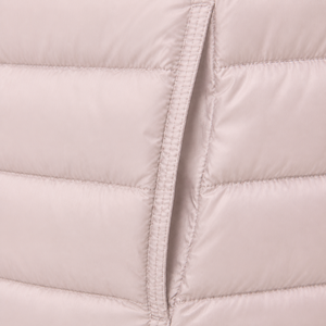 Veste matelassée à capuche rose clair pour femme, manches longues, fermeture éclair, couleur unie, vêtement d'extérieur d'hiver, coupe classique - Product Image 6