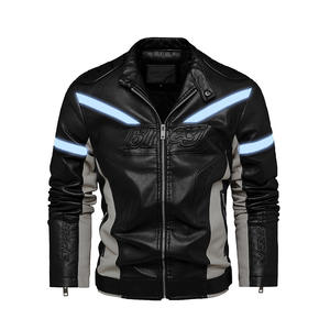 Veste en cuir noire de haute qualité personnalisée d'automne vestes et manteaux en cuir pour hommes moto en cuir - Product Image 6