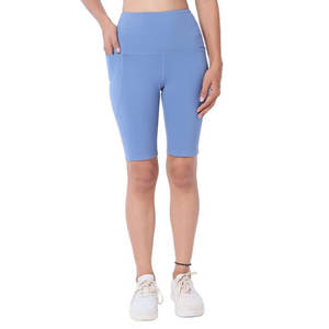 Short de sport personnalisé pour femmes Vêtements de yoga bio de haute qualité Vêtements de sport d'entraînement d'été respirants Décoration de logo Coupe athlétique ample - Product Image 1