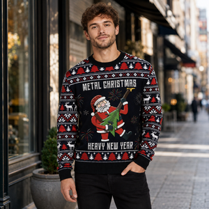 <span class=keywords><strong>Pull</strong></span> <span class=keywords><strong>de</strong></span> Noël pour <span class=keywords><strong>homme</strong></span> FNJIA, <span class=keywords><strong>pull</strong></span> en tricot <span class=keywords><strong>de</strong></span> Noël, motif rock Santa Guitar Jacquard, <span class=keywords><strong>pull</strong></span> à manches longues, <span class=keywords><strong>taille</strong></span> plus, <span class=keywords><strong>pull</strong></span> <span class=keywords><strong>de</strong></span> Noël moche - Product Image 2