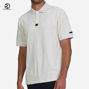 Camiseta de media manga de verano de alta calidad para hombre, tela de punto transpirable con patrón de letras bordadas, manga corta para Polo - Product Image 6