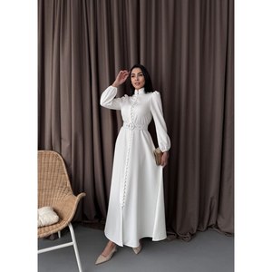 ชุด Maxi วัดสีขาวพร้อมแขนยาว - Product Image 1