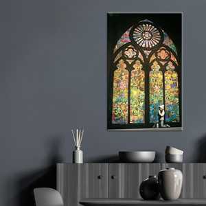 Impression sur toile pour les amateurs de graffitis : Art urbain romantique, toile encollée - Product Image 1