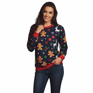 Conception de Noël personnalisée de qualité supérieure Impression numérique Respirant Séchage rapide Écologique 100% Polyester Sweat-shirt ODM pour hommes - Product Image 5