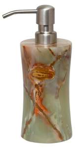 Polished Beige Marble Soap Dispenser, Ransome Marble Soap Dispenser, <b>Black</b> Marble Soap and Lotion Dispenser - Product Image 2