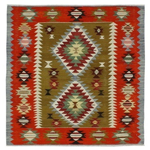 Haute qualité coton Kilim tapis de prière à la main Rectangle luxe décor à la maison lavable tissé boucle Pile coupe Pile tapis de sol antidérapant - Product Image 2