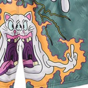 กางเกงขาสั้นชายหาดห้าจุดสำหรับผู้ชายกางเกงขาสั้นผ้าคอตตอนลาย100% กางเกงวิ่งลำลองแบบตาข่ายไซส์ใหญ่พิเศษสำหรับฤดูร้อน - Product Image 5