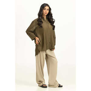 Camisa de Lino 100% para Mujer WM-CS-SS25-511 Talla XL Estilo Casual Formal Retro Simple Larga Otoño Verano Primavera XS Sólida - Product Image 3