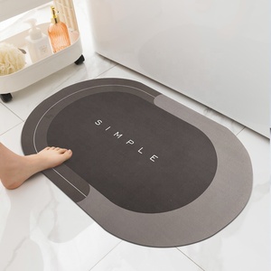 Alfombrilla de baño <span class=keywords><strong>antideslizante</strong></span> para <span class=keywords><strong>bañera</strong></span>, <span class=keywords><strong>Alfombra</strong></span> de goma con absorción de agua de diatomita, Oval, lavable - Product Image 2