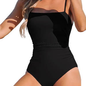 Maillot de bain une pièce pour femme en Spandex/Nylon, séchage rapide, respirant, avec logo frontal, léger, vente en gros - Product Image 2