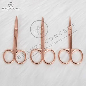Ciseaux à ongles incurvés en or rose pour femmes et hommes, qualité allemande, acier inoxydable, ciseaux de manucure et pédicure, cuticules, pour droitiers - Product Image 6