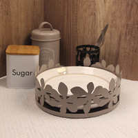 Étagère de rangement multifonctionnelle vintage en fer à motif floral, non pliable, pour tiroirs de cuisine, armoires, étagère d'angle, fête, camping-car, buffet