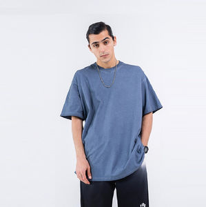 Nouveau design de luxe en coton de qualité, coupe ample, petite marque à épaules tombantes, t-shirt blanc surdimensionné pour hommes - Product Image 4