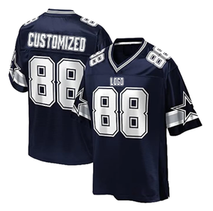 Entrenamiento de malla transpirable personalizado profesional nuevo diseño cosido malla púrpura fútbol americano cuello en V mujeres - Product Image 5