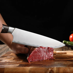 Juego de Cuchillos de Cocina Profesionales de Acero Inoxidable al Carbono, con Mango de Madera de Ébano, 8 Piezas, Triple Remache, Full Tang - Product Image 3