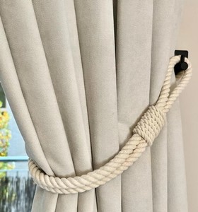 Abrazadera para Cortina de Cuerda de Algodón Hecha a Mano: Adorno Náutico para Ventana - Product Image 4