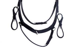 Bride de cheval anatomique de haute qualité en cuir véritable avec strass en cristal pour une utilisation équestre - Product Image 5