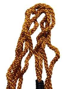 Deux attaches de rideaux de style classique avec pompons, attaches de rideaux en corde à pompons dorés couleur moutarde, cordons de rideaux en soie dorée - Product Image 5