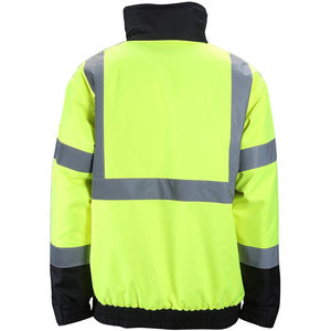 Vestes de sécurité réfléchissantes à haute visibilité personnalisées 2026, fabriquées en usine, manteaux d'hiver avec col montant pour les travaux de construction - Product Image 6
