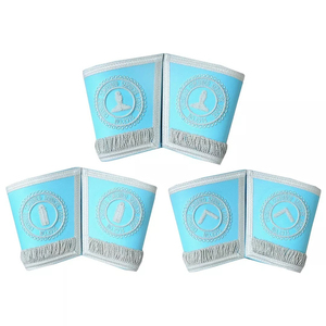 Officiers d'artisanat gantelets manchette 2pce ensemble broderie Regalia vente chaude couleur sur mesure personnalisé manchettes brodées de qualité supérieure personnalisées - Product Image 6