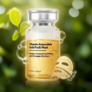 Masque en feuille d'or à la vitamine, 10 feuilles - Masque facial fonctionnel avec complexe V9, 35 ml chacune - Product Image 3