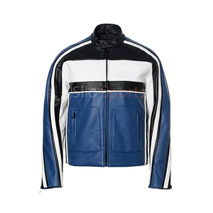 Chaqueta de Cuero para Motocicleta, Invierno 2025, OEM, Personalizada, para Hombre, Tallas Grandes, Resistente al Viento y al Agua, Alta Calidad, Tres Tonos, MOQ Bajo - Product Image 1