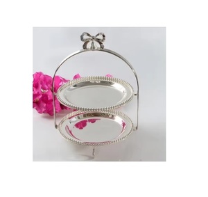 Soportes redondos de Metal modernos para pasteles, soporte para cupcakes de Metal, exhibición de mesa de postre, 2 niveles, boda, fiesta de cumpleaños, celebración de Baby Shower - Product Image 2