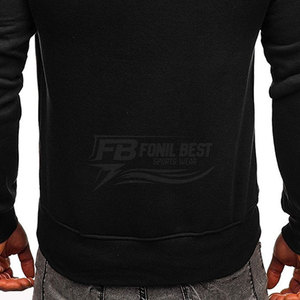 Sweat-shirts d'hiver pour hommes en taille plus, couleur contrastée personnalisée, 100% coton, doublure en polaire, séchage rapide - Product Image 4