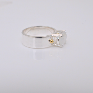 รุ้งมูนสโตน925สเตอร์ลิงเงินแหวนหมั้นสำหรับผู้หญิงของขวัญวันครบรอบวันแต่งงานเครื่องประดับสำหรับงานเลี้ยง - Product Image 3