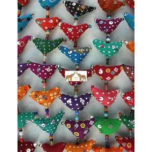 Traditional Indian 30 Tola Birds Bells Chickens Chicks Garden Christmas <b>Wall</b> Hanging Decoration - Product Image 3