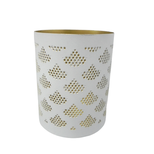 Nouvel arrivage de bougie de Noël en fer rond votif blanc pour le salon et la décoration de table faits à la main - Product Image 2