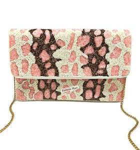 ซื้อคลัทช์ที่มีระดับลายเสือดาวพร้อมสายโซ่และลูกปัดสำหรับงานปาร์ตี้งานแต่งงานโอกาสพิเศษ-กระเป๋าราตรี - Product Image 1