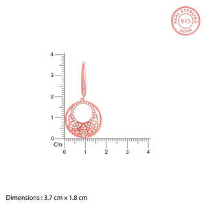 Rose Gold Crescent Affair <b>Fashion</b> <b>Earrings</b> - Product Image 3