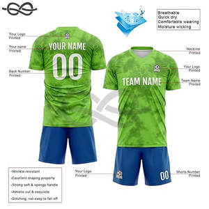 Camiseta de fútbol deportiva transpirable de poliéster liso personalizada para hombre, conjuntos de uniformes de fútbol, conjunto de camisetas de fútbol, conjunto completo de kits de fútbol - Product Image 4