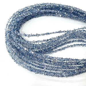 Cuentas de Cuarzo Herkimar con Recubrimiento de Diamante, Color Azul Iolita Natural de Calidad AAA, Tamaño 2-3 mm - Product Image 1