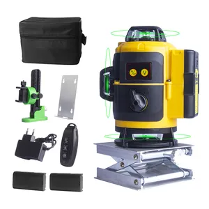 Noyafa 16 dòng 4D tất cả trong một kỹ thuật số ROTARY Laser level điều khiển từ xa treo tường nhiều phụ kiện màu xanh lá cây laser cấp