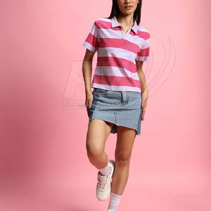 Camiseta Casual de Alta Calidad para Mujer, Diseño Personalizado, Lona Transpirable, Cuello Redondo, Fitness, Verano, Ideal para Golfistas, Tallas Grandes, 100% Algodón - Product Image 4