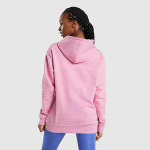 Sudaderas de punto personalizadas de gran tamaño de algodón estampado polar de peso pesado liso para mujer sudaderas con capucha lisas para invierno - Product Image 6