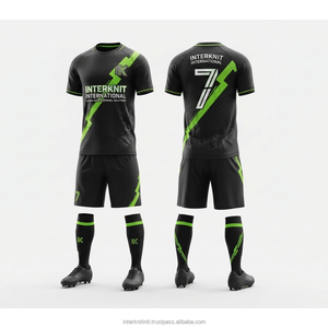 Tenues d'équipe de football personnalisées haut de gamme, ensemble maillot et short de football OEM, respirant et à séchage rapide, impression par sublimation, maillots de sport - Product Image 4