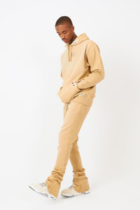 Chándal térmico de invierno Vintage 2023 Unisex personalizado, Sudadera con capucha de algodón transpirable, conjunto de pantalones de chándal apilados acampanados, estampado de talla grande - Product Image 5