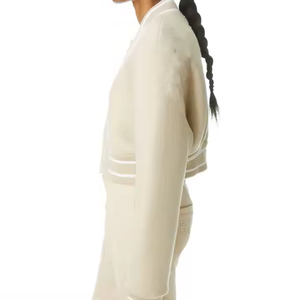 Veste universitaire courte décontractée pour femmes coupe-vent en laine respirante pour été adulte grande taille imprimé techniques - Product Image 6