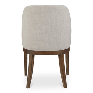 Chaise de salle à manger moderne, chaise d'appoint rembourrée, tissu en lin, pieds en bois, sièges pour banquets et restaurants - Product Image 4