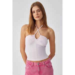 ETHIQUET URICI Bustier court fin à lacets et fines bretelles pour femme - Product Image 3