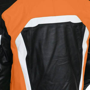 แจ็กเก็ตหนังขี่มอเตอร์ไซด์สำหรับผู้ชายเสื้อแจ็กเก็ตหนังขี่มอเตอร์ไซด์แขนยาวมีซิประบายอากาศได้ดีวัสดุกันน้ำ - Product Image 6