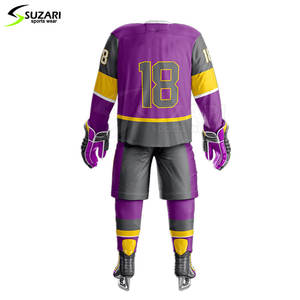 Meilleure qualité Nouveau design Uniforme de hockey sur glace pour jeunes Style simple personnalisé pour la formation Nom de l'équipe OEM inclus - Product Image 2