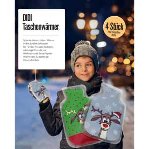 Juego de 4 Calentadores de Manos y Pies con Forma de Reno Didi, Botella de Agua Caliente para Calentar - Product Image 3
