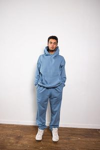 Premier Heavyweight French Terry Coton Survêtement 100%-Hommes/Femmes Hiver Pull À Capuche Jogger Survêtement 2 Pièces Ensemble Solide - Product Image 4