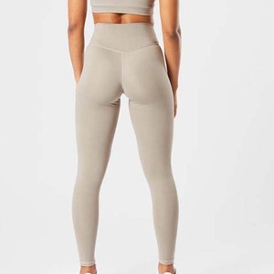 Transpirable gimnasio deporte Fitness pantalones 4 vías estiramiento trasero-Levantamiento Yoga Spandex/Nylon Leggings para mujeres Color sólido suave Multicolor - Product Image 6